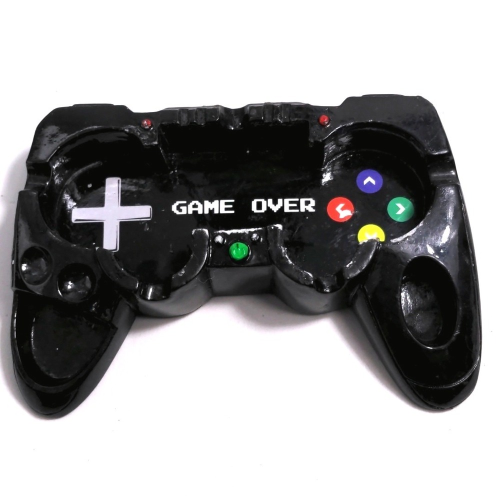 Retro Style Game Controller Ashtray Resin Game Over Trinket Tray Gamer Decor